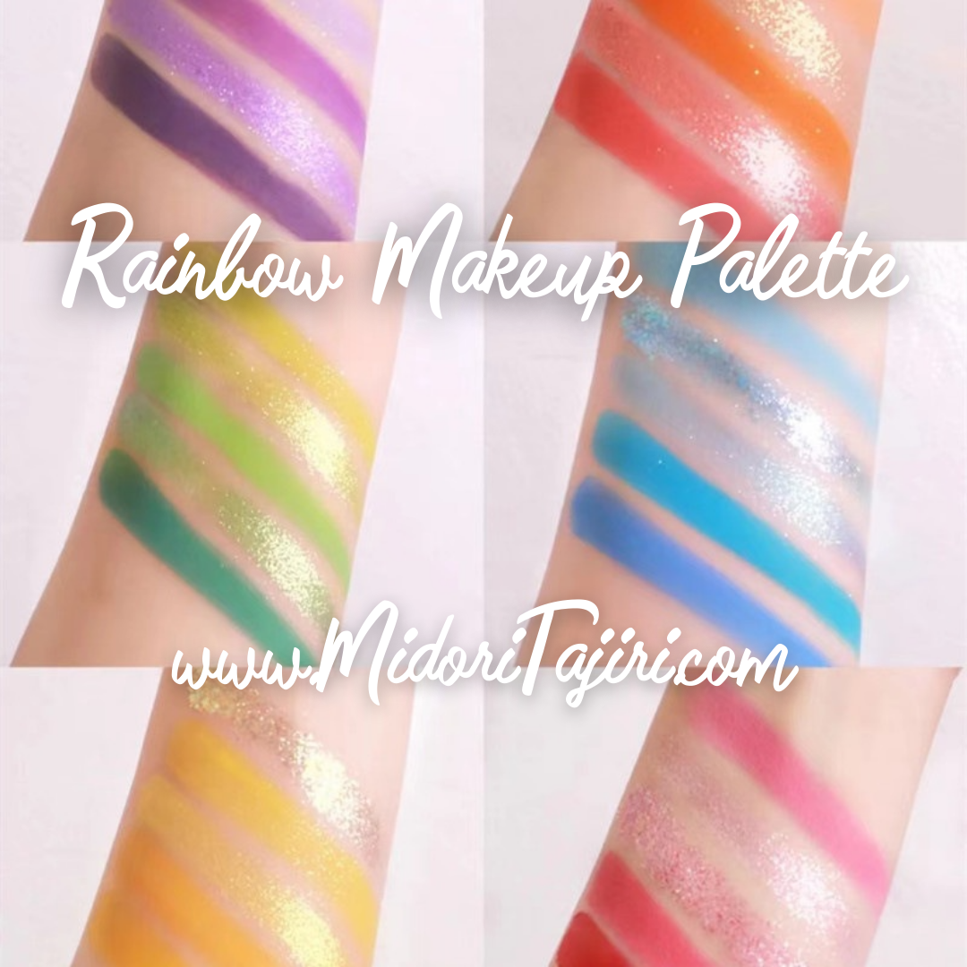 Rainbow Eyeshadow Makeup Palette, 30 Matte Metallic Glitter Pride Pressed Powder Pigment Colors