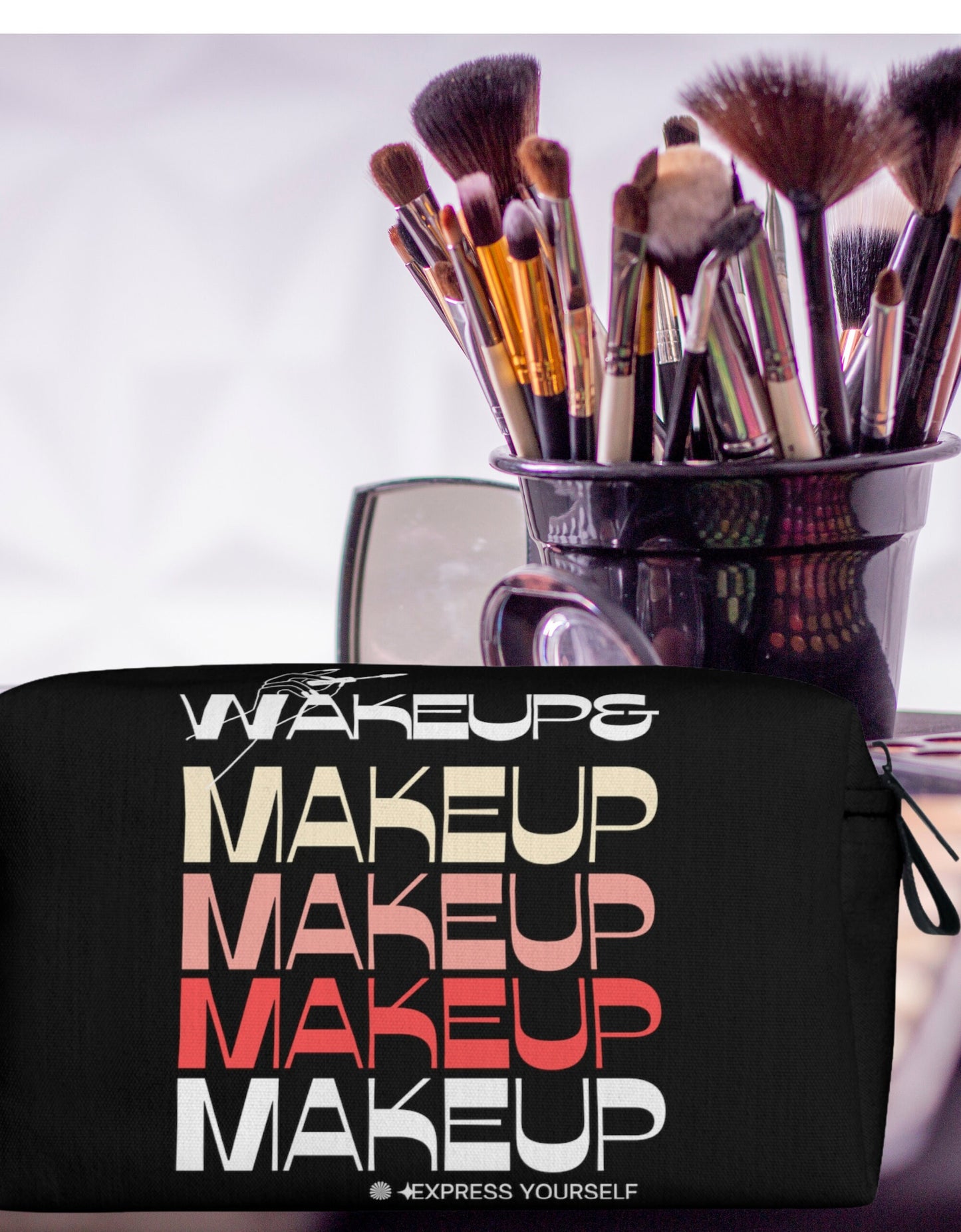 Makeup Bag Pro Artist Makeup Brush Travel Organizer Bag Cosmetologist Gift Beauty School Student Grad Gift Makeup Artist Salon Wakeup Makeup