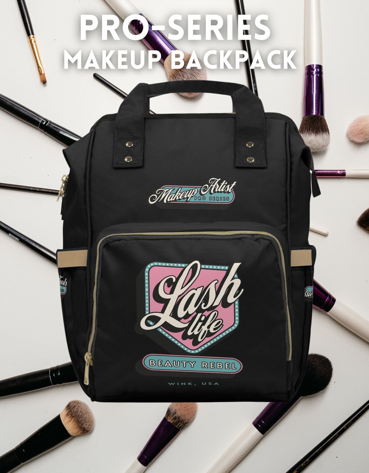 Makeup Bag Pro Lash Artist Backpack Makeup Organizer MUA Bag Cosmetologist Gift Beauty School Student Grad Gifts Makeup Artist Salon MUA Bag