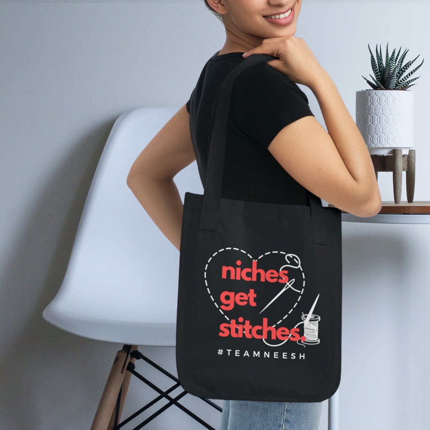 Content Creator Blogger Book Bag Funny Youtuber Etsy Sellers Gift Organic Tote Bag Entrepreneur Quote Niches Get Stitches Neesh Solopreneur