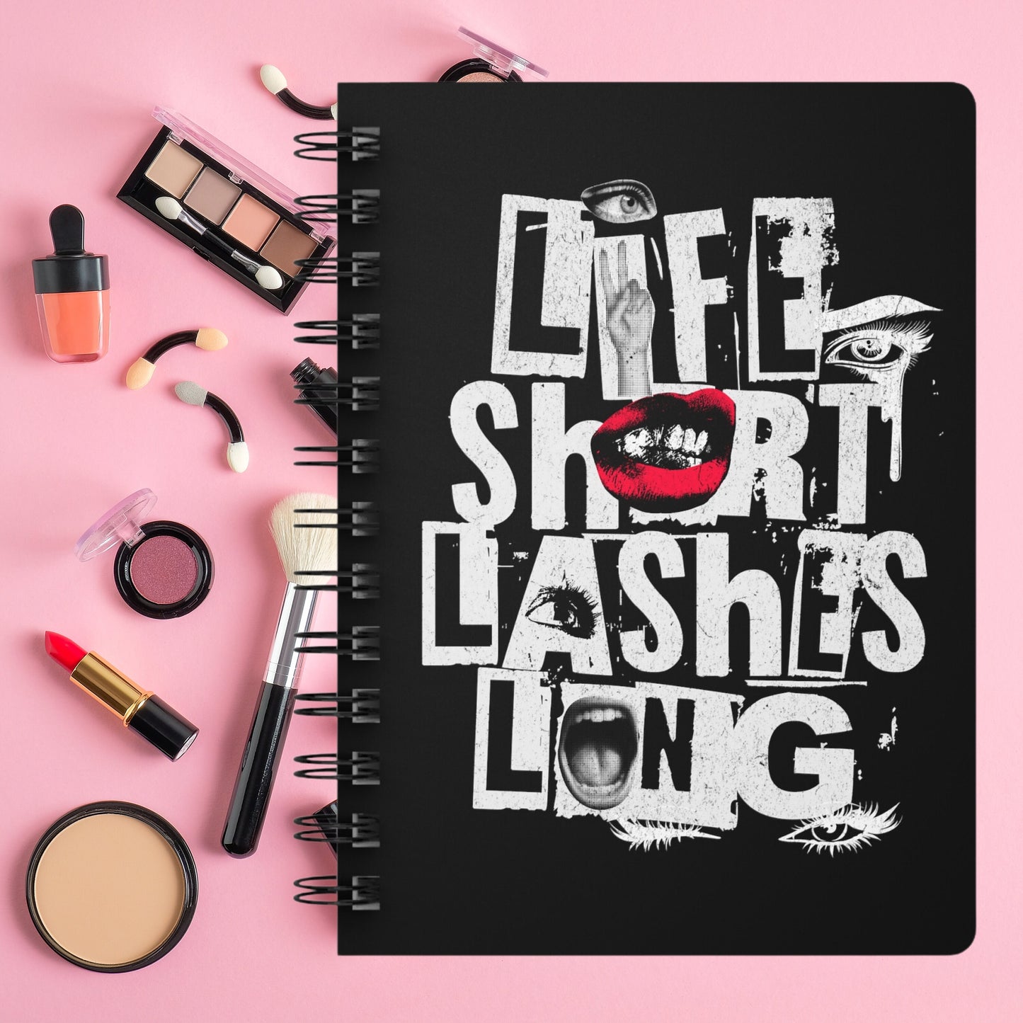 Punk Lashes Makeup Journal Gift Makeup Artist Lash Book MUA Journal Retro 70 Cosmetics Lover Cosmetologist Beautician Beauty School Supplies