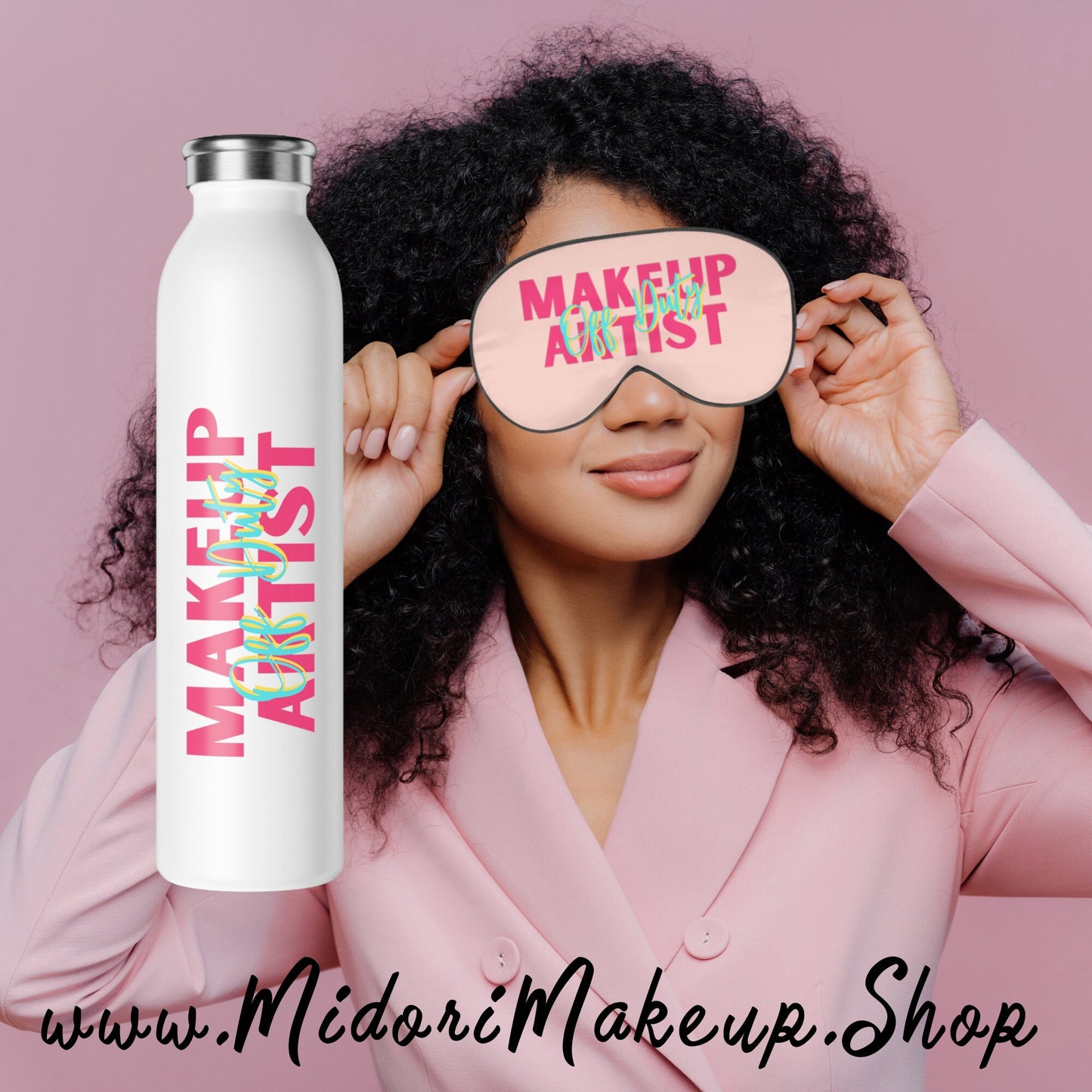 Makeup Artist Travel Bottle Stainless Steel Slim Water Bottle Beauty School Student Cosmetology Beautician Esthetician Gift 20oz Coffee Mug