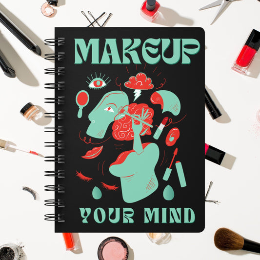Makeup Journal Gift Makeup Artist Book Glossy Spiral Journal Retro Aesthetic Cosmetics Lover Cosmetologist Beautician Beauty School Supplies
