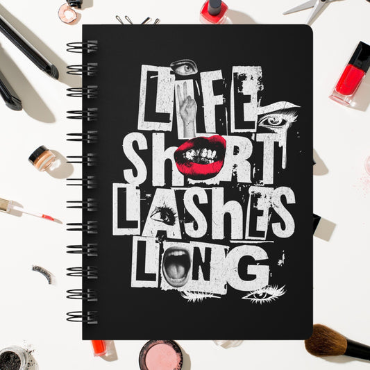 Punk Lashes Makeup Journal Gift Makeup Artist Lash Book MUA Journal Retro 70 Cosmetics Lover Cosmetologist Beautician Beauty School Supplies